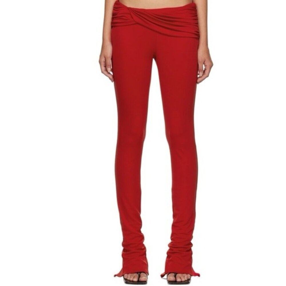 NEW BLUMARINE DRAPED LEGGINGS WOMEN'S 0 SSENSE